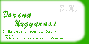 dorina magyarosi business card